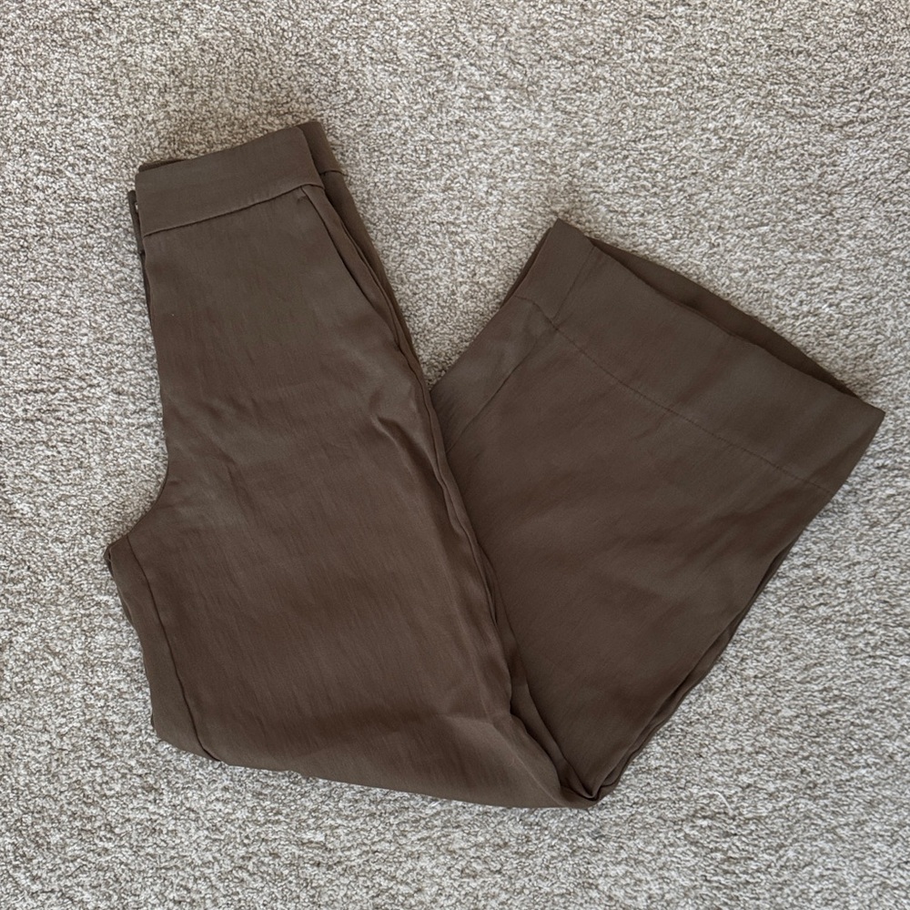 Green/Brown Wide-Leg Pants